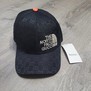 Gucci x The North Face Black GG Monogram Baseball Cap